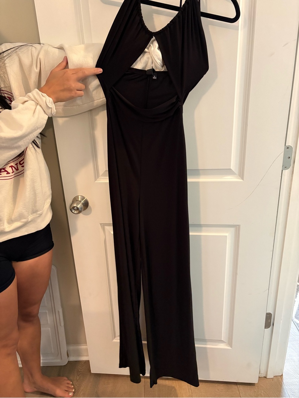 Windsor Black Sleeveless Cutout Jumpsuit